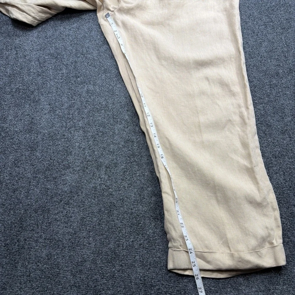 Vintage 1990's Polo Ralph Lauren Pleated Trouser Pants 100% LINEN 34x25 RARE!!